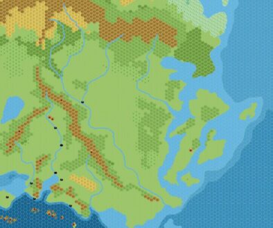 Frontierlands 2300 BC, 8 miles per hex, by John Calvin, September 2009 (version 2)