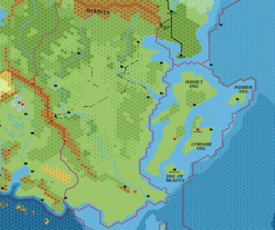 Frontierlands 2300 BC, 8 miles per hex, by John Calvin, December 2010 (version 3)