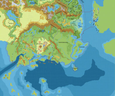 Known World 2300 BC, 8 miles per hex, by John Calvin, July 2010 (version 2)