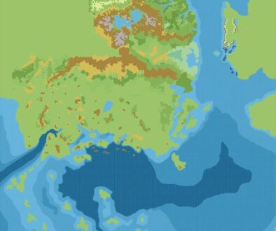 Known World 2300 BC Working Coastlines, 8 miles per hex, by John Calvin, September 2009 (version 2)