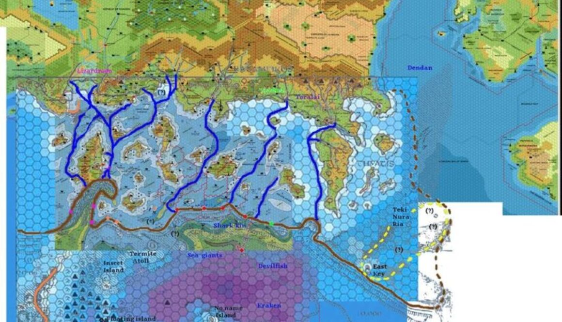 Known World Master Template, 8 miles per hex, by John Calvin, September 2009