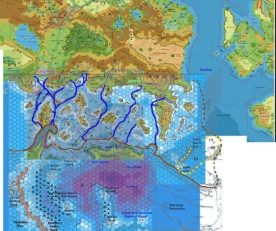 Known World Master Template, 8 miles per hex, by John Calvin, September 2009
