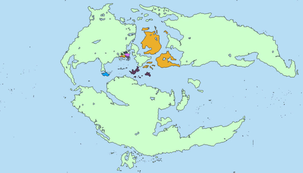 Mystara Political Map, by Emma Rome, August 2015