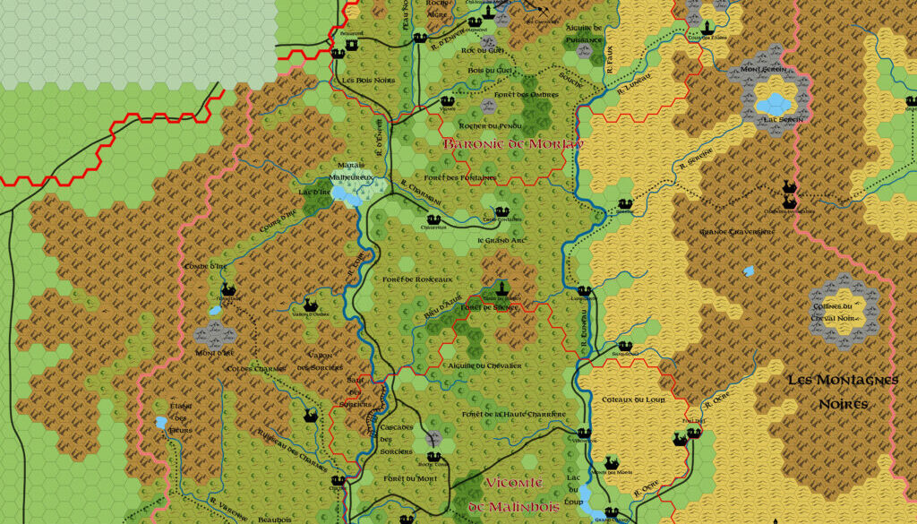 PC4 The Valley of Wolves, 1 mile per hex, by Emma Rome, September 2023