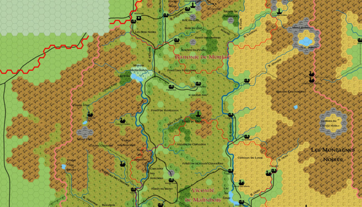 PC4 The Valley of Wolves, 1 mile per hex, by Emma Rome, September 2023