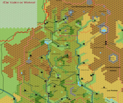 PC4 The Valley of Wolves, 1 mile per hex, by Emma Rome, September 2023