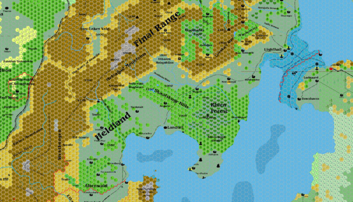 Antalia 2300 BC, 8 miles per hex work-in-prorgess, by John Calvin, November 2010