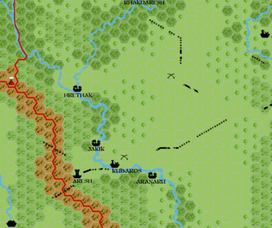 Aresh Region 2300 BC, 8 miles per hex, by John Calvin, December 2010