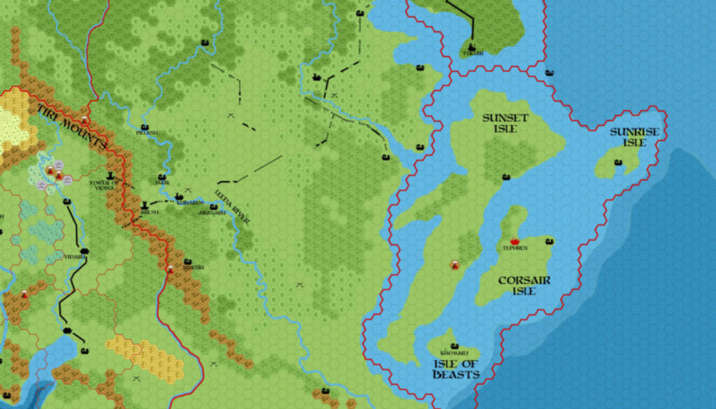 Frontierlands 2300 BC, 8 miles per hex, by John Calvin, January 2011 (version 4)