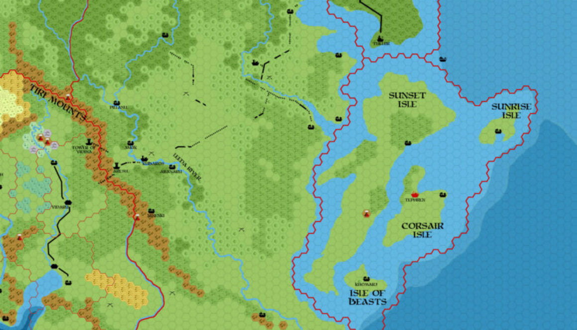 Frontierlands 2300 BC, 8 miles per hex, by John Calvin, January 2011 (version 4)