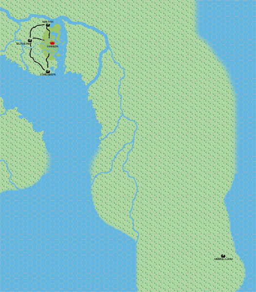 Isshum 2300 BC, 1 mile per hex, by John Calvin, October 2011