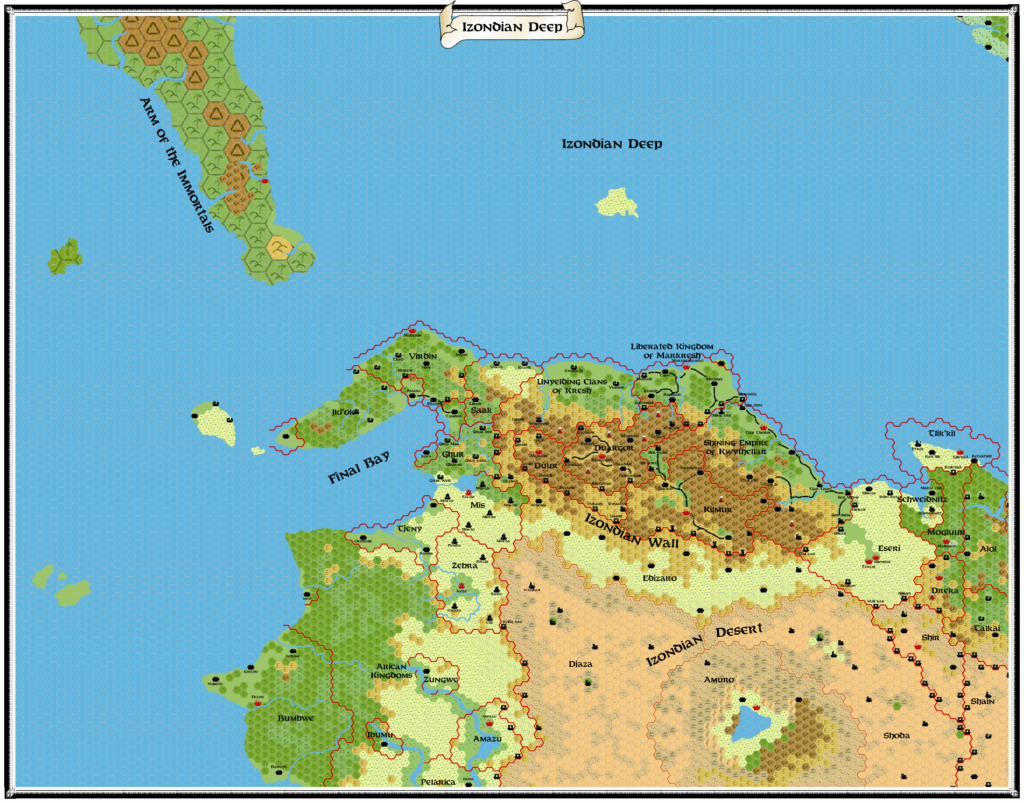 Izondian Deep, 24 miles per hex, by John Calvin, March 2011