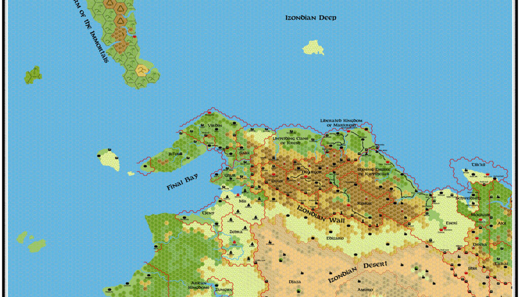 Izondian Deep, 24 miles per hex, by John Calvin, March 2011