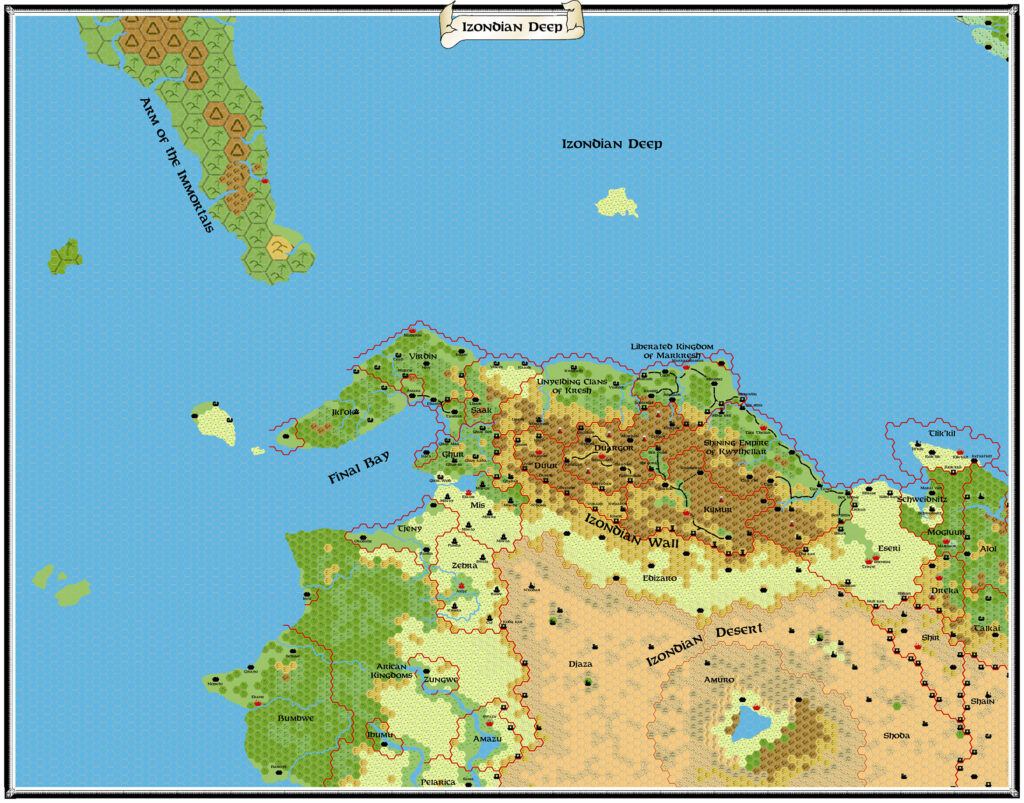 Izondian Deep, 24 miles per hex, by John Calvin, March 2011