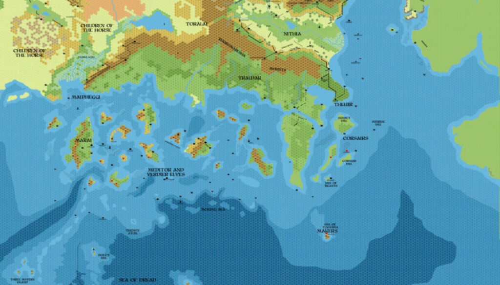 Known World 1700 BC, 8 miles per hex, by John Calvin, January 2012 (version 2)