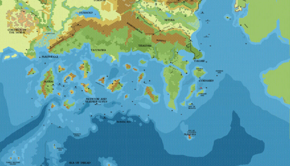 Known World 1720 BC, 8 miles per hex, by John Calvin, January 2012 (version 2)