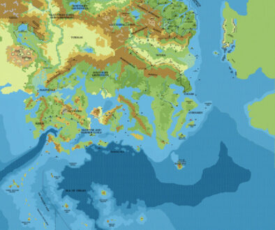 Known World 1750 BC, 8 miles per hex, by John Calvin, January 2012 (version 2)
