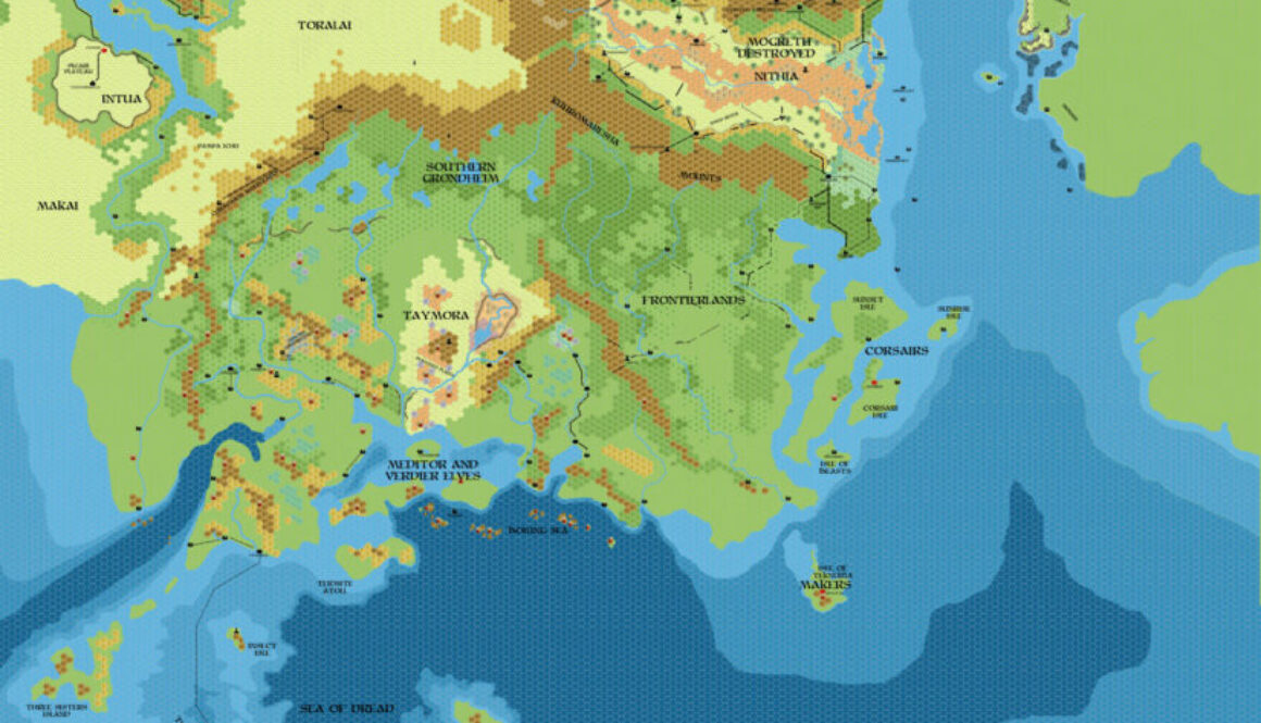 Known World 2000 BC, 8 miles per hex, by John Calvin, January 2012 (version 2)