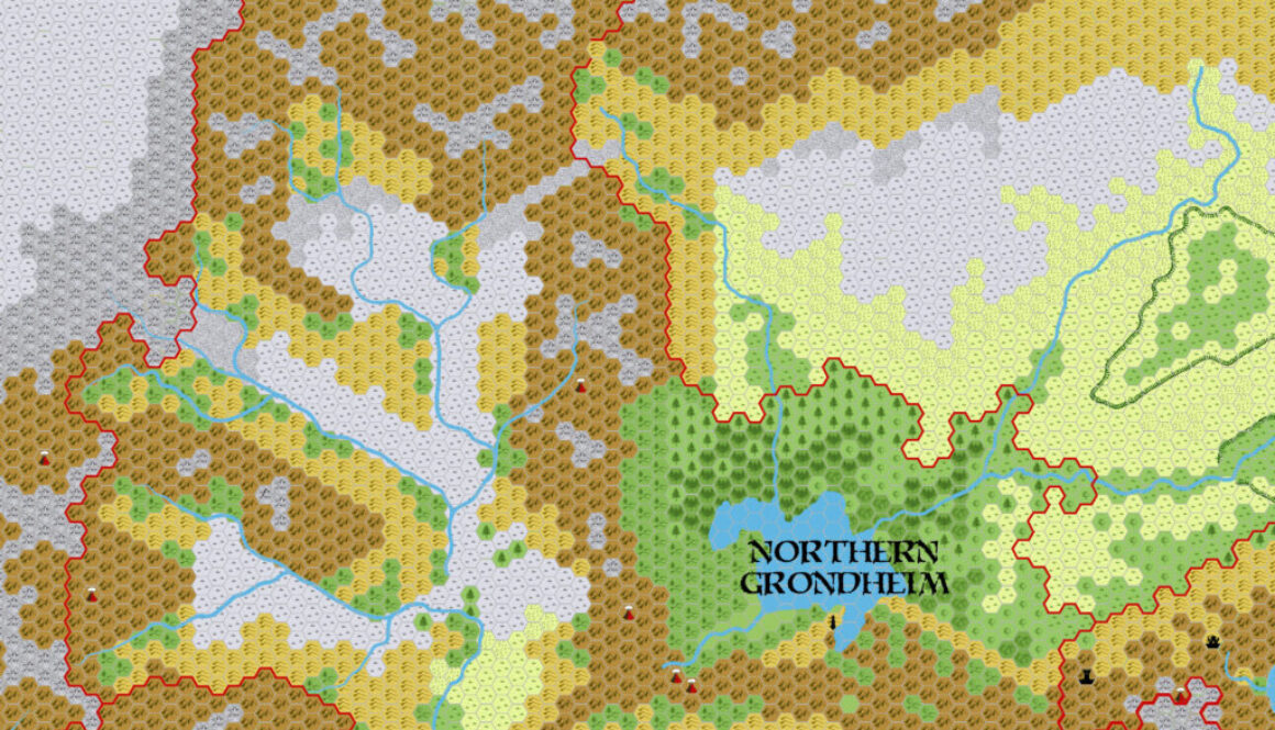 North Grondheim 2300 BC, 8 miles per hex, by John Calvin, July 2012 (version 1)