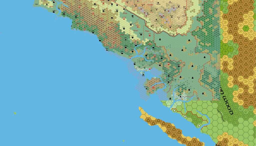 Pelatan, 24 miles per hex, by John Calvin, April 2011 (version 1)