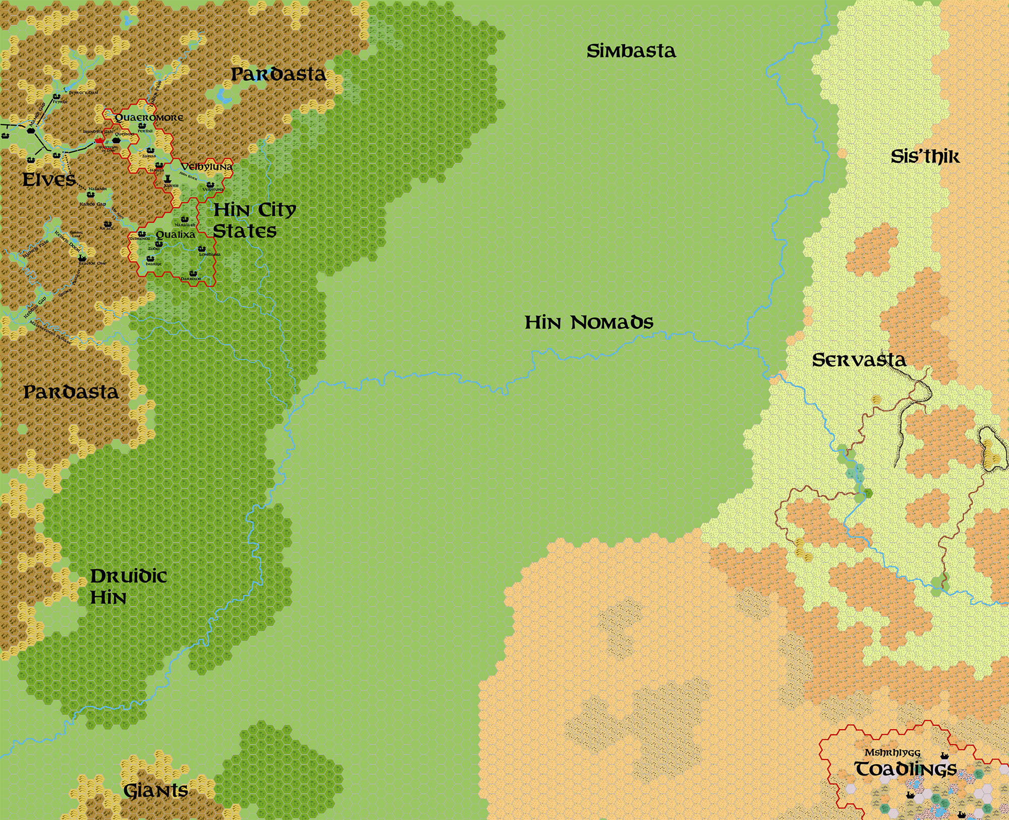 Platea, 8 miles per hex, by John Calvin, December 2010