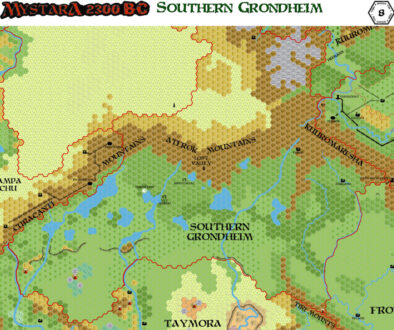 South Grondheim 2300 BC, 8 miles per hex, by John Calvin, July 2012 (version 2)