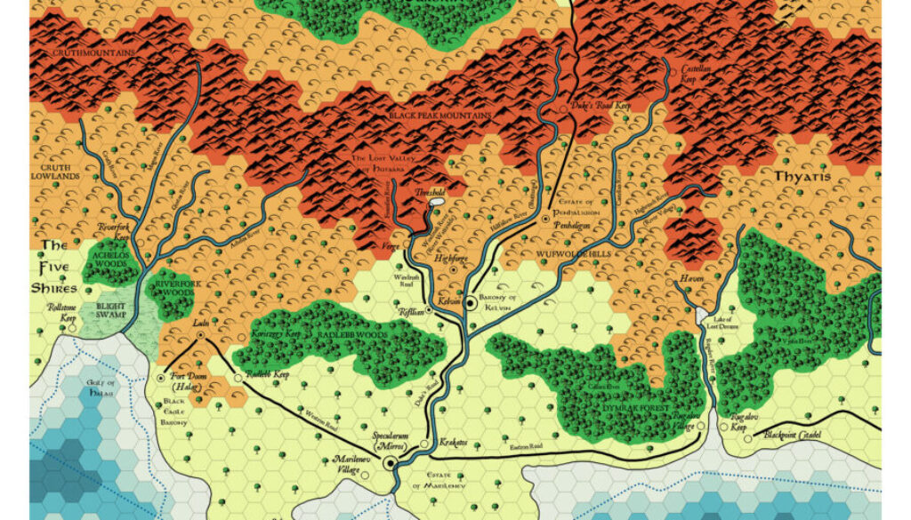 GAZ1 The Grand Duchy of Karameikos, 8 miles per hex, by Emma Rome, August 2026