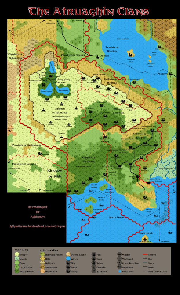GAZ14 The Atruaghin Clans, 8 miles per hex, by Emma Rome, October 2024