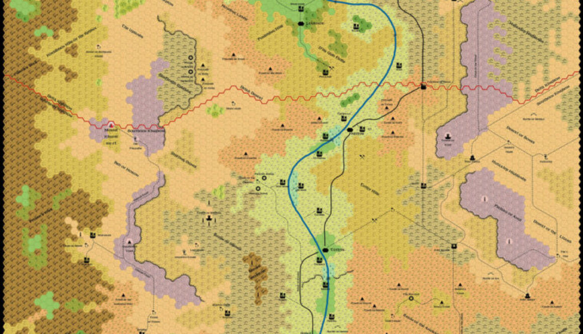 HWR2 The Nithian Empire, 8 miles per hex, by Emma Rome, November 2023