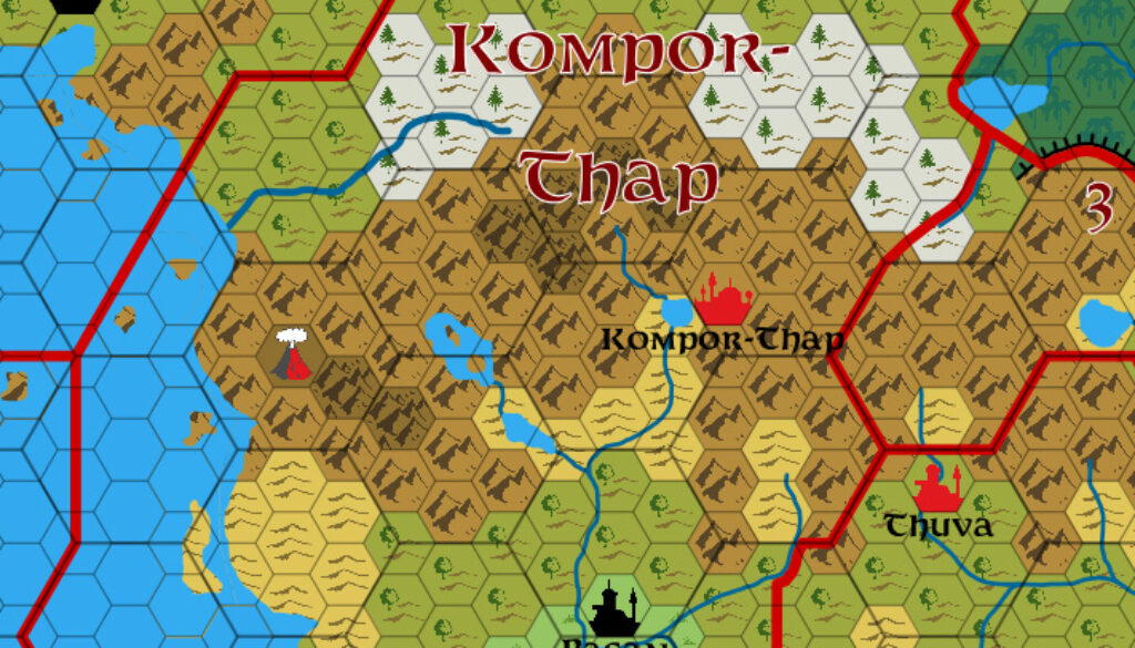 Kompor Thap, 24 miles per hex, by Emma Rome, February 2025