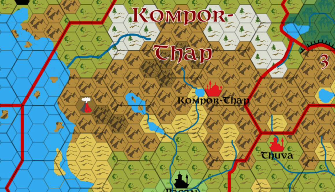 Kompor-Thap, 24 miles per hex, by Emma Rome, February 2025