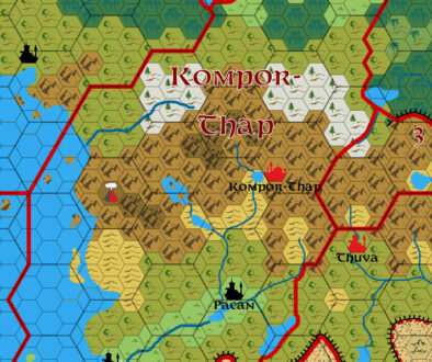 Kompor Thap, 24 miles per hex, by Emma Rome, February 2025