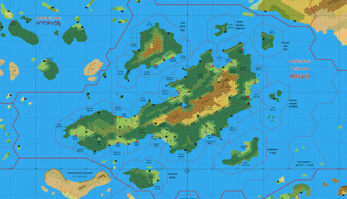 Myoshima, 8 miles per hex, by Emma Rome, June 2026 (version 2)