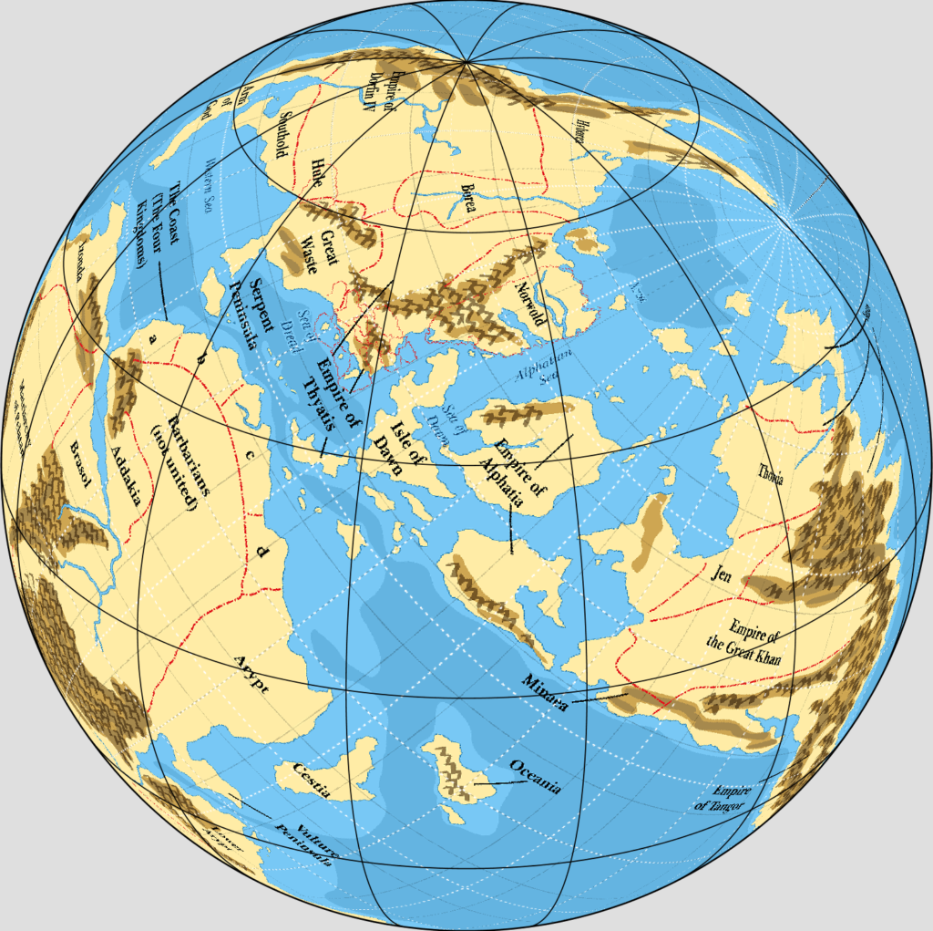 Precataclysmic Mystara Map B, by Emma Rome, January 2022