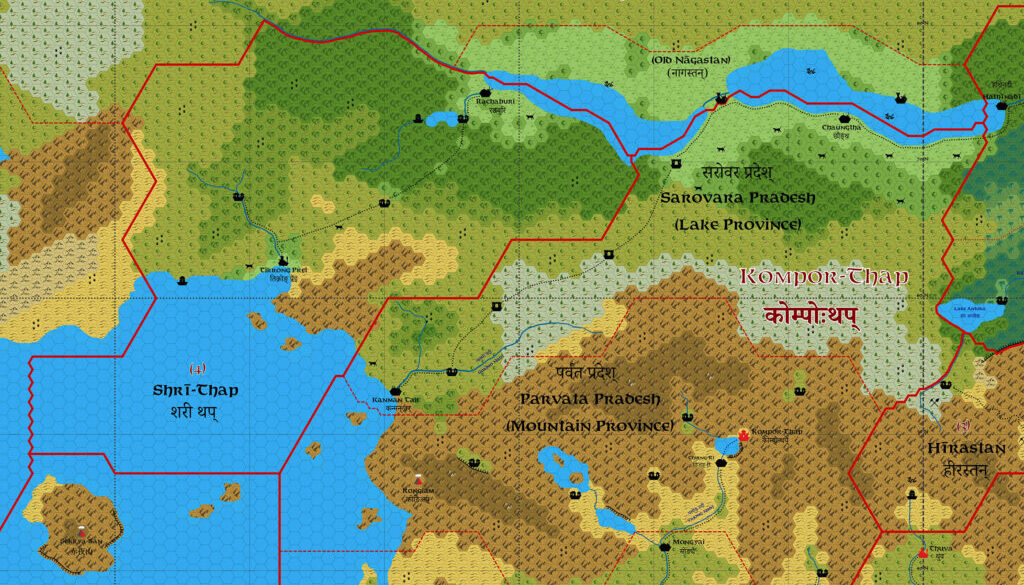 Northern Kompor-Thap, 8 miles per hex, by Emma Rome, October 2025