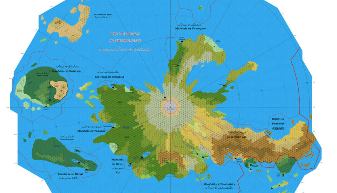 Patera South Pole, 8 miles per hex, by Emma Rome, June 2026