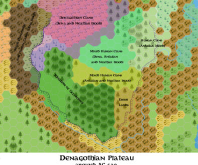 Denagoth Plateau around 630 AC, 24 miles per hex, by Simone Neri, March 2006