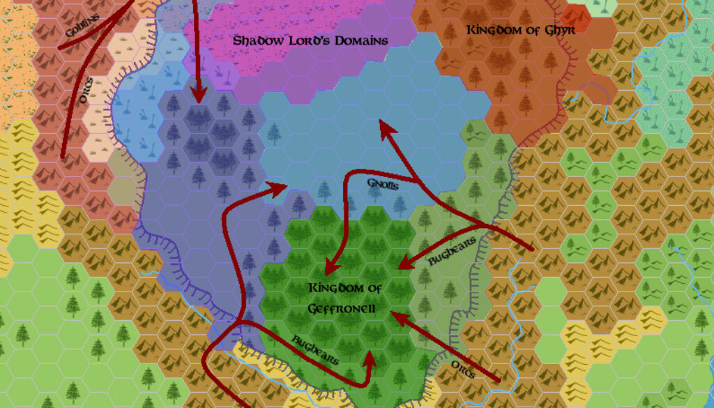 Denagoth Plateau 861-899 AC, 24 miles per hex, by Simone Neri, March 2006