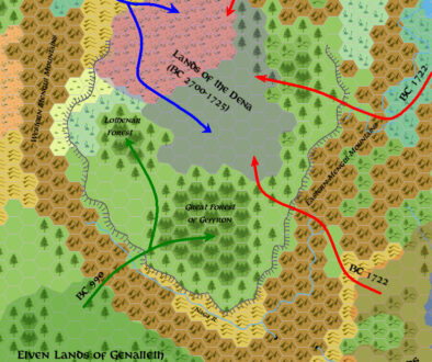 Denagoth Plateau First Migrations, 1750 BC to 950 BC, by Simone Neri, March 2006