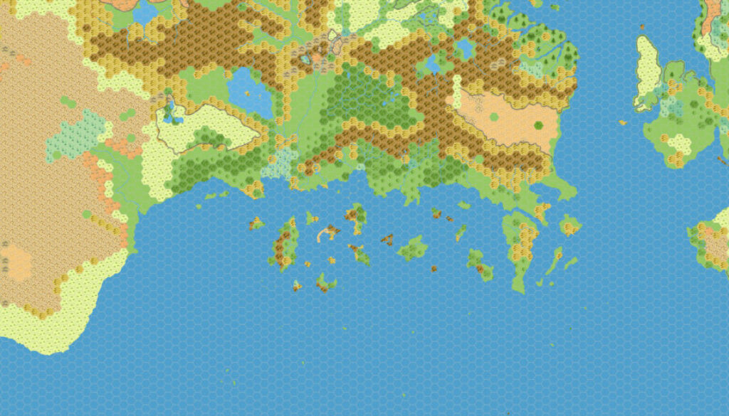 The Known World, 24 miles per hex, by Simone Neri, March 2007 (blank version)