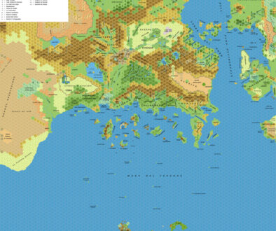 The Known World, 24 miles per hex, by Simone Neri, March 2007 (geographical version)