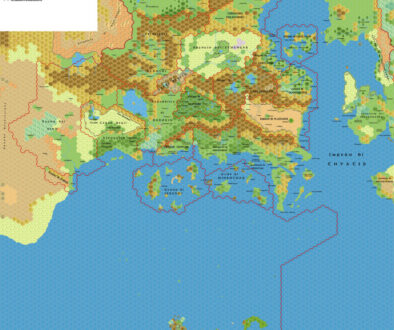 The Known World, 24 miles per hex, by Simone Neri, March 2007 (political version)