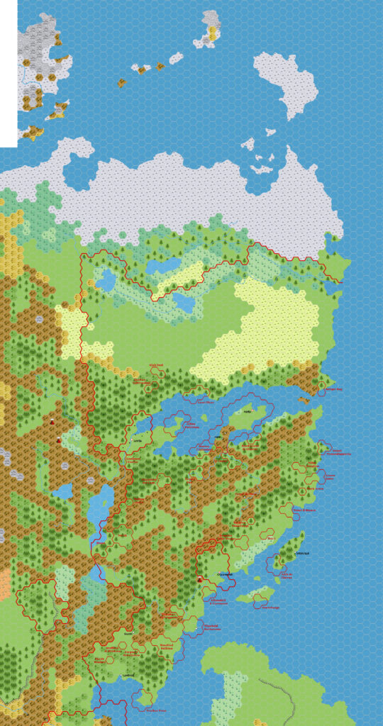 Norwold Domains, 24 miles per hex, by Simone Neri, May 2006 (version 1)