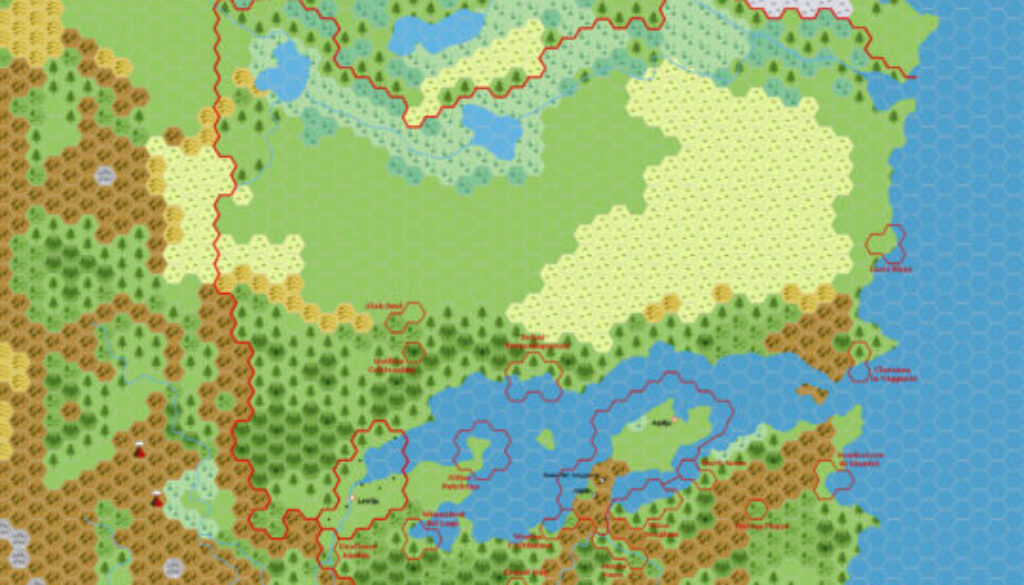 Norwold Domains, 24 miles per hex, by Simone Neri, May 2006 (version 2)