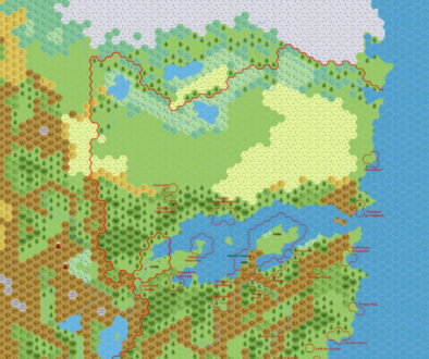 Norwold Domains, 24 miles per hex, by Simone Neri, May 2006 (version 2)