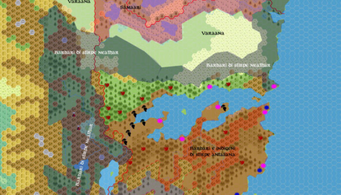 Norwold Ethnographical, 24 miles per hex, by Simone Neri, April 2006 (version 1)