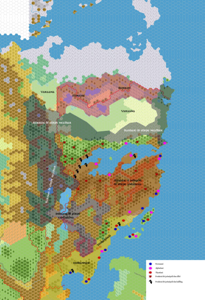 Norwold Ethnographical, 24 miles per hex, by Simone Neri, April 2006 (version 1)
