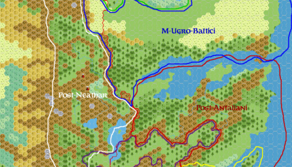 Norwold Ethnographical, 24 miles per hex, by Simone Neri, May 2006 (version 2)