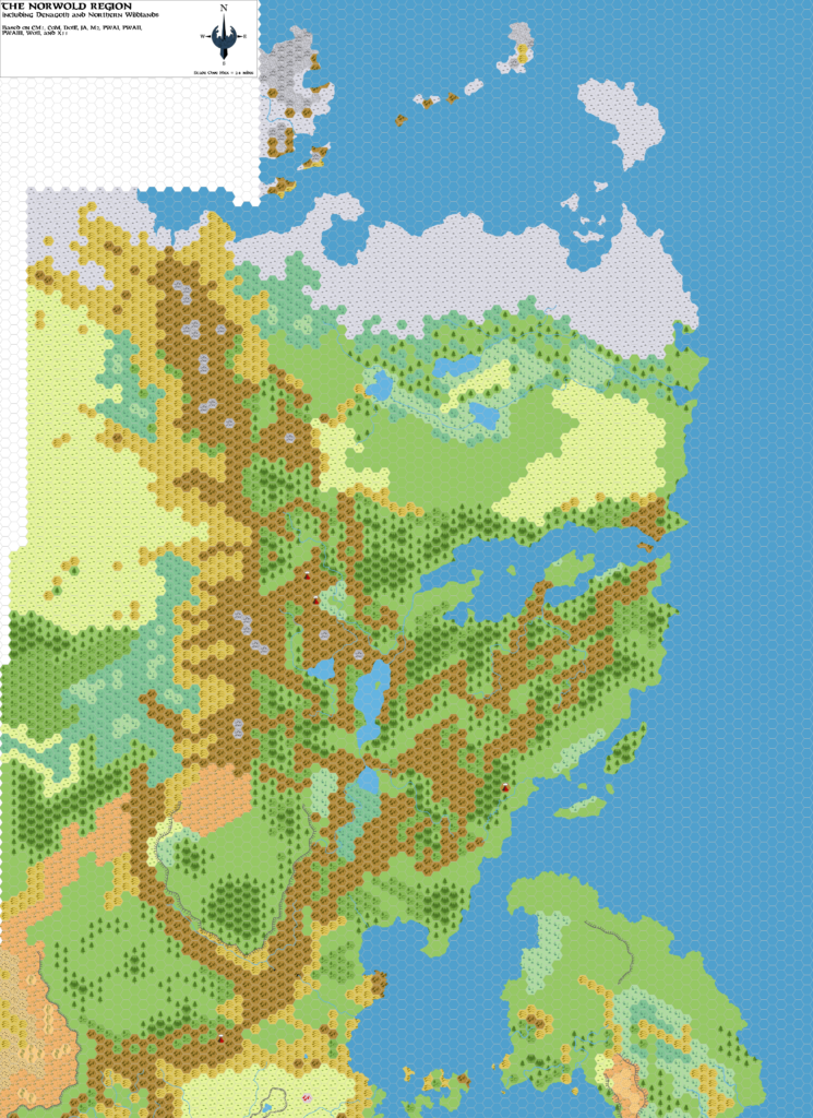 Norwold, 24 miles per hex, by Simone Neri, June 2006 (version 1.3)