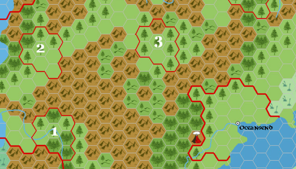 Proposed positions for Vyolstagrad, 24 miles per hex, by Simone Neri, April 2006